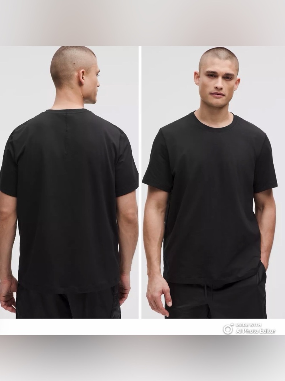 Lululemon Soft Jersey Short Sleeve Shirt Mens XL Black Crew Neck Classic Fit Tee